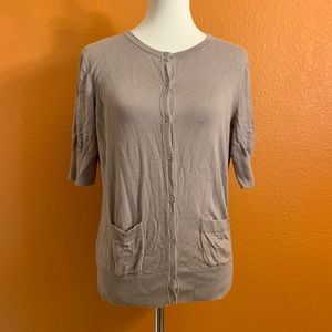 LOFT | Gray Half Sleeve Cardigan Sweater